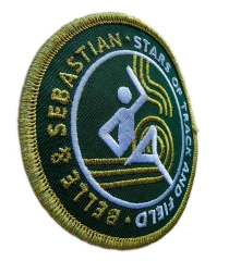 Official Belle and Sebastian "Stars of Track and Field" Patch 3.3" | Gold Metallic Thread-Left Side