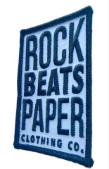 "Rock Beats Paper Clothing Co." Embroidered Patch (2" x 2.76")-Right Side