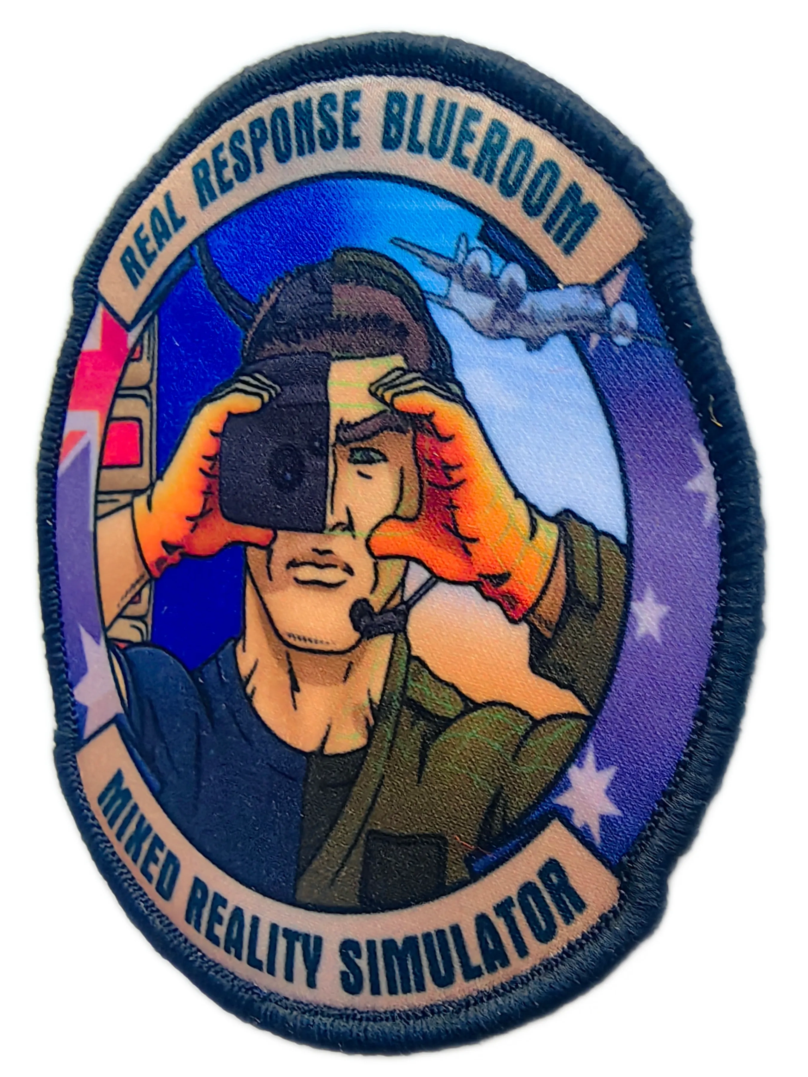 "Real Response Blueroom" Mixed Reality Simulator Printed Patch-Right Side