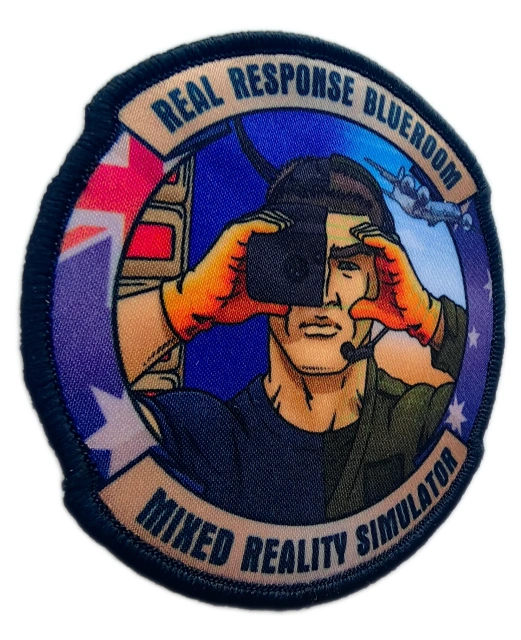 "Real Response Blueroom" Mixed Reality Simulator Printed Patch-Left Side