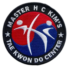 Master H C Kim's Taekwondo Center Embroidered Patch-Front Side