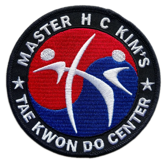 Master H C Kim's Taekwondo Center Embroidered Patch-Front Side