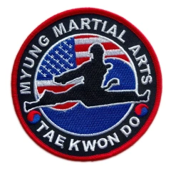 Myung Martial Arts Taekwondo Embroidered Patch-Front Side