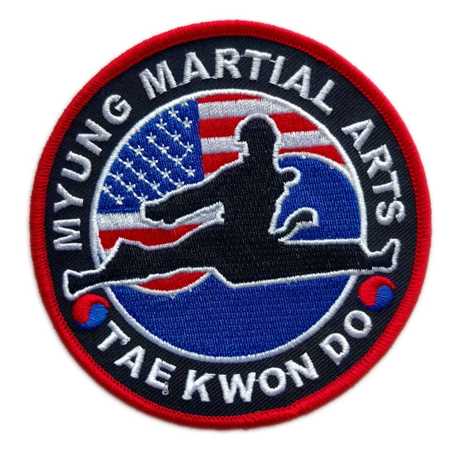 Myung Martial Arts Taekwondo Embroidered Patch-Front Side