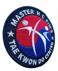 Master H C Kim's Taekwondo Center Embroidered Patch-Left Side