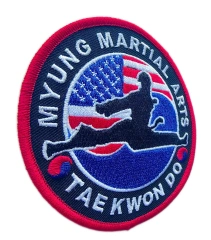 Myung Martial Arts Taekwondo Embroidered Patch-Left Side