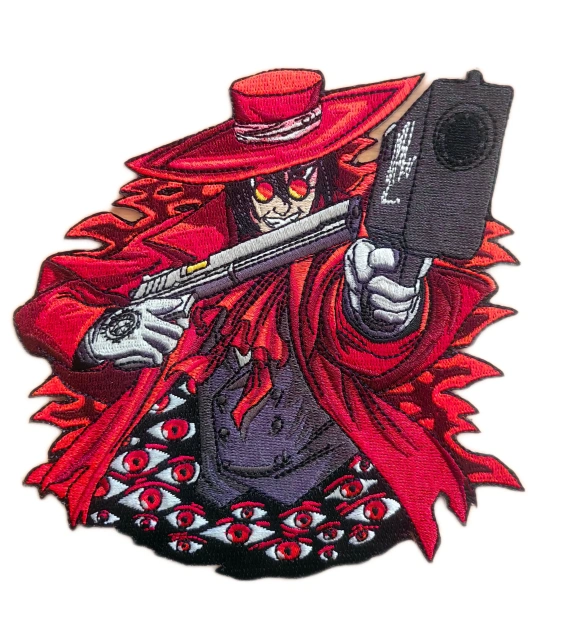 Alucard (Hellsing Ultimate) Anime Character Embroidered Patch-Front Side