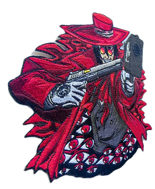 Alucard (Hellsing Ultimate) Anime Character Embroidered Patch-Left Side