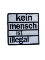 "Kein Mensch ist illegal" Anti-Racism Human Rights Patch-Front Side