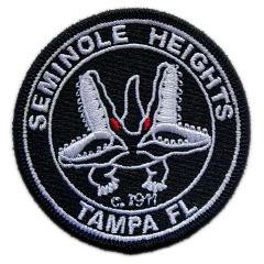 Seminole Heights Tampa FL Alligator Logo Embroidered Patch-Front Side