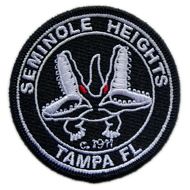 Seminole Heights Tampa FL Alligator Logo Embroidered Patch-Front Side
