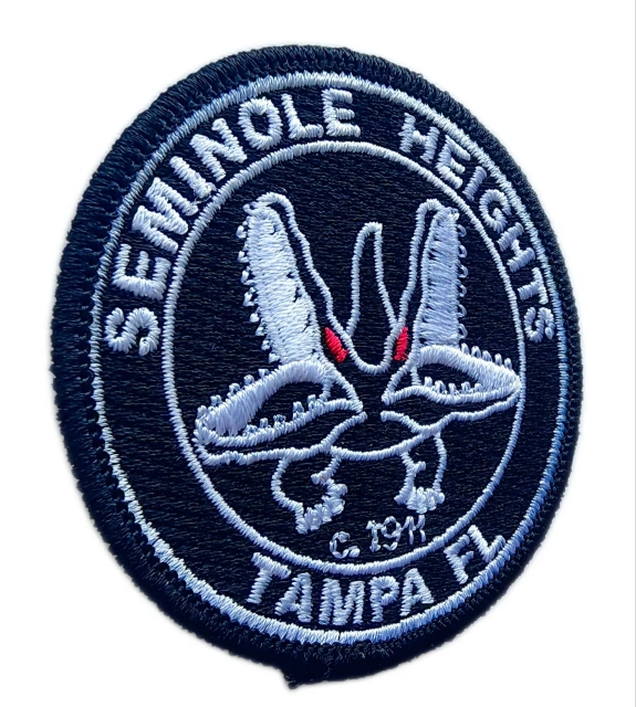 Seminole Heights Tampa FL Alligator Logo Embroidered Patch-Left Side
