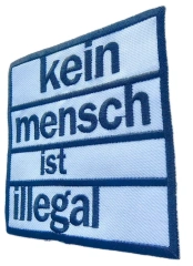 "Kein Mensch ist illegal" Anti-Racism Human Rights Patch-Right Side