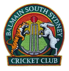 Balmain South Sydney Cricket Club Embroidered Patch (3.8" W x 3.9" H)-Front Side