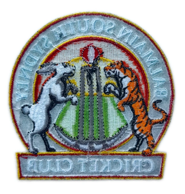 Balmain South Sydney Cricket Club Embroidered Patch (3.8" W x 3.9" H)-Back Side