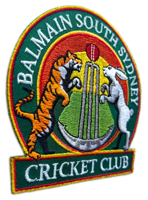 Balmain South Sydney Cricket Club Embroidered Patch (3.8" W x 3.9" H)-Left Side