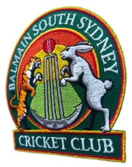 Balmain South Sydney Cricket Club Embroidered Patch (3.8" W x 3.9" H)-Right Side