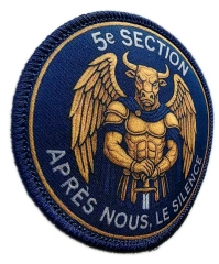 Printed Patch with Lock Stitched Border - 5e SECTION (Winged Minotaur Design)-Left Side