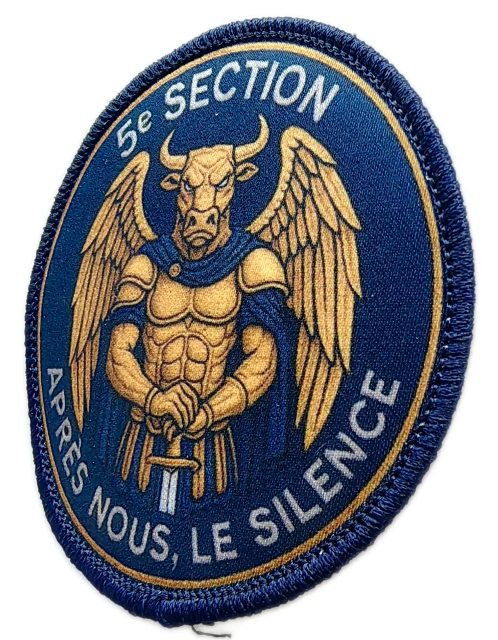 Printed Patch with Lock Stitched Border - 5e SECTION (Winged Minotaur Design)-Right Side
