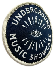 Underground Music Showcase (UMS) Official Logo Woven Patch (3" W x 3" H)-Left Side