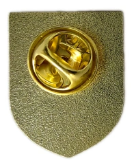 The Incorporation of Wrights (Glasgow) Official Crest Enamel Lapel Pin (0.8" W x 1" H)-Back Side