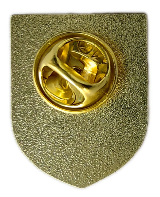 The Incorporation of Wrights (Glasgow) Official Crest Enamel Lapel Pin (0.8" W x 1" H)-Back Side