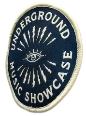 Underground Music Showcase (UMS) Official Logo Woven Patch (3" W x 3" H)-Right Side