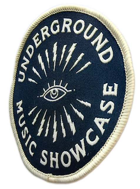 Underground Music Showcase (UMS) Official Logo Woven Patch (3" W x 3" H)-Right Side