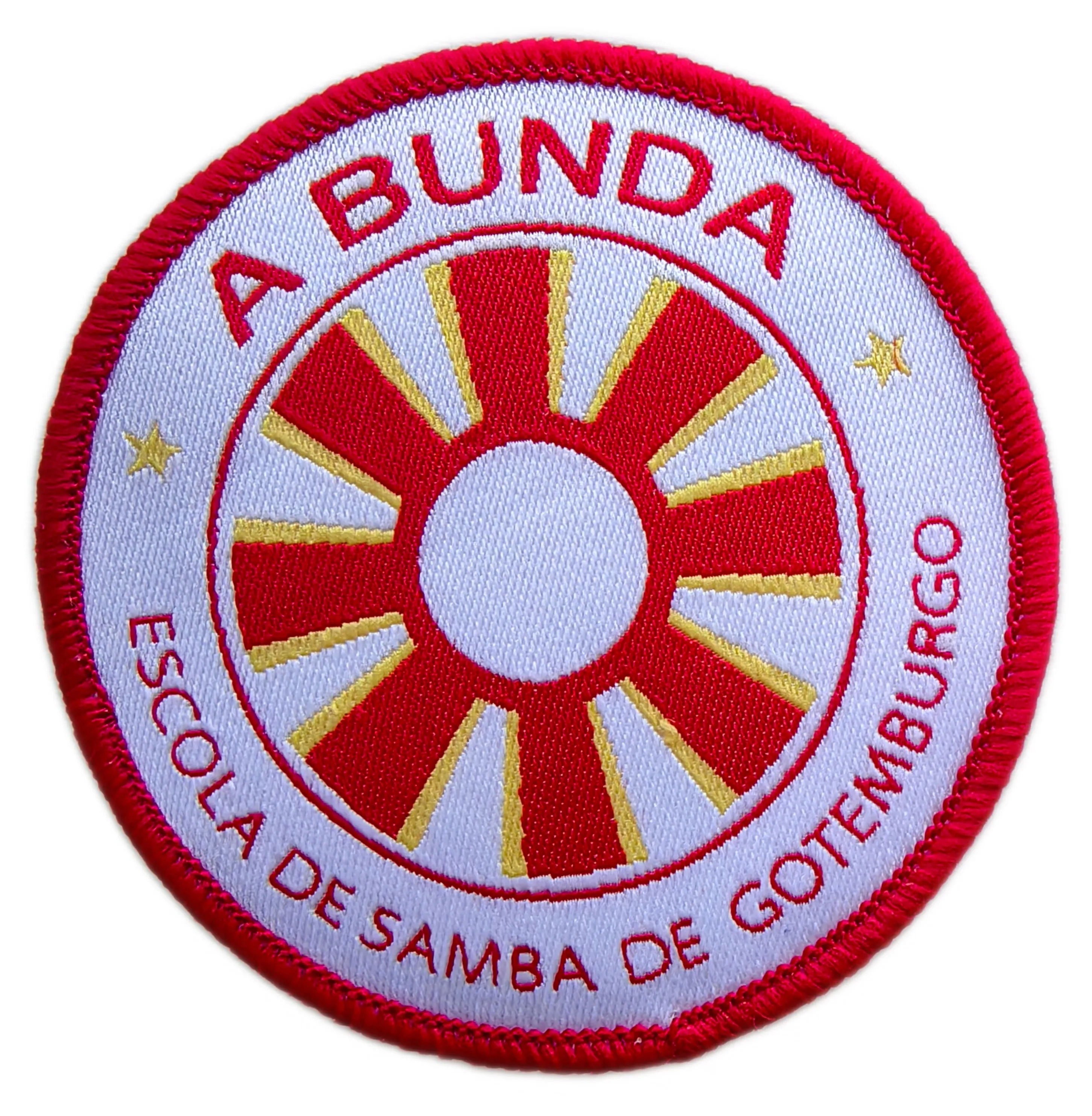 A Bunda Escola de Samba de Gotemburgo Official Logo Woven Patch (2.75" W x 2.75" H)-Front Side