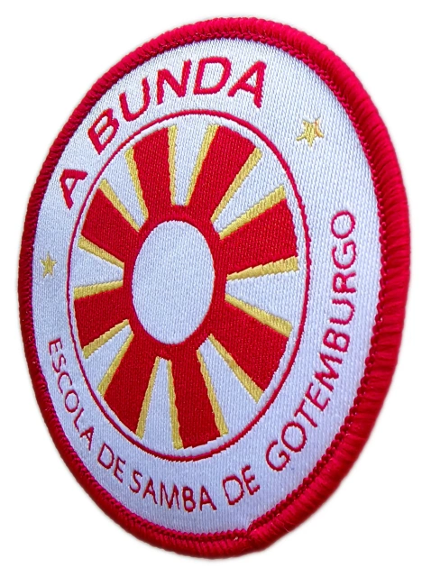 A Bunda Escola de Samba de Gotemburgo Official Logo Woven Patch (2.75" W x 2.75" H)-Right Side