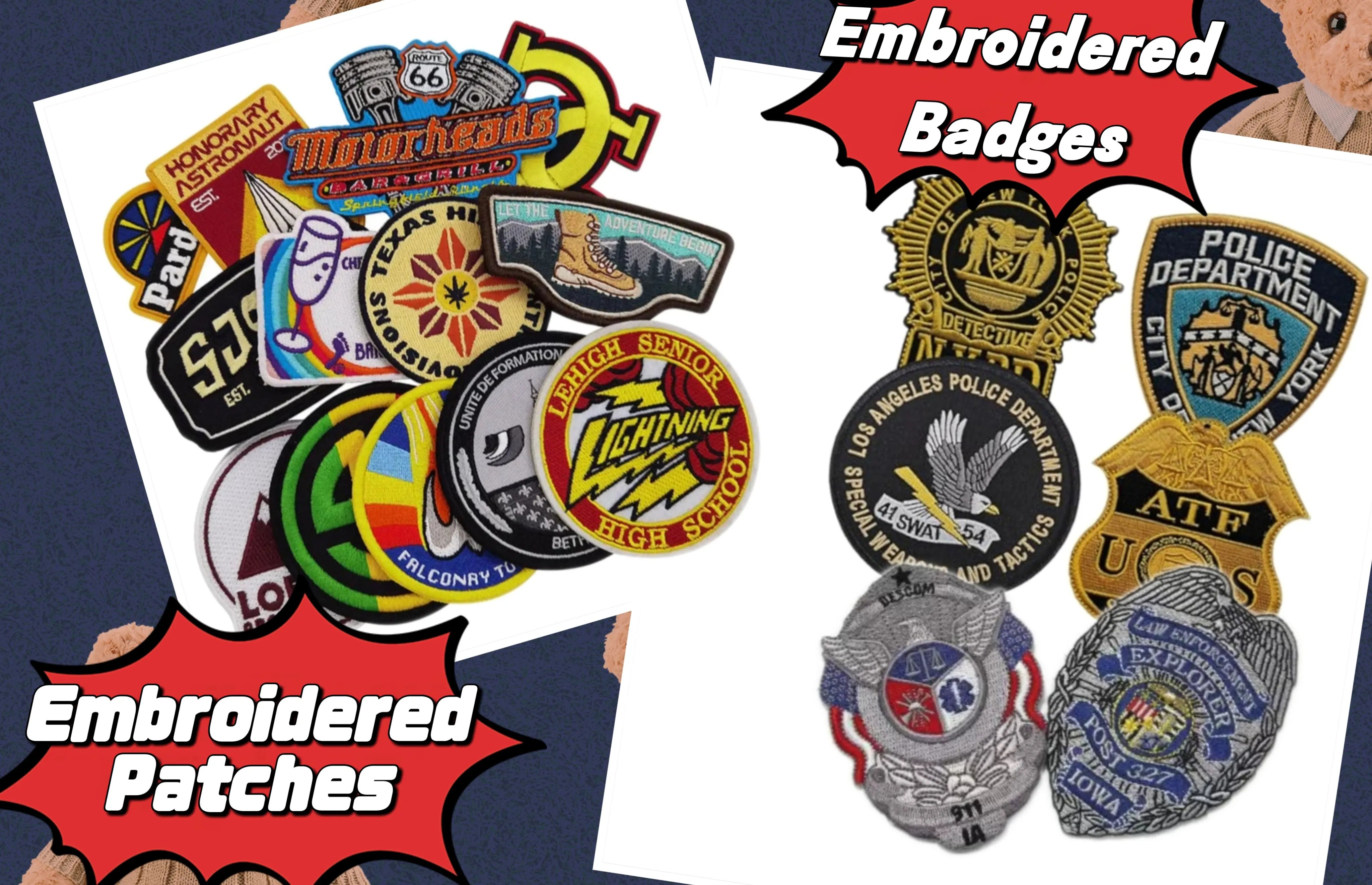 The Difference Between Embroidered Patches and Embroidered Badges