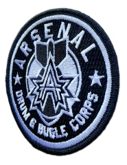 Arsenal Drum & Bugle Corps Official Logo Embroidered Patch (3" W x 3" H)-Right Side