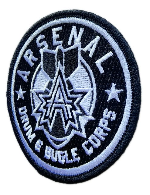 Arsenal Drum & Bugle Corps Official Logo Embroidered Patch (3" W x 3" H)-Right Side