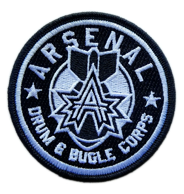 Arsenal Drum & Bugle Corps Official Logo Embroidered Patch (3" W x 3" H)-Front Side