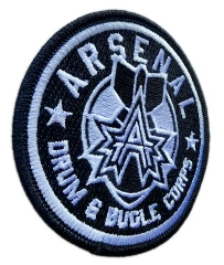 Arsenal Drum & Bugle Corps Official Logo Embroidered Patch (3" W x 3" H)-Left Side