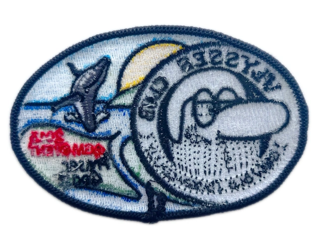 Ulysses Club 2013 AGM Kings Coast "Grow Old Disgracefully" Embroidered Patch (3.8" W x 2.5" H)-Back Side