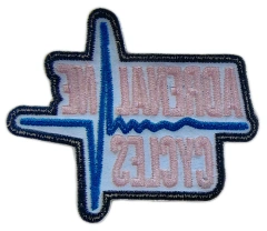 Adrenaline Cycles Off-Road Parts & Accessories Business Logo Embroidered Patch (3.75" W x 3.2" H)-Back Side