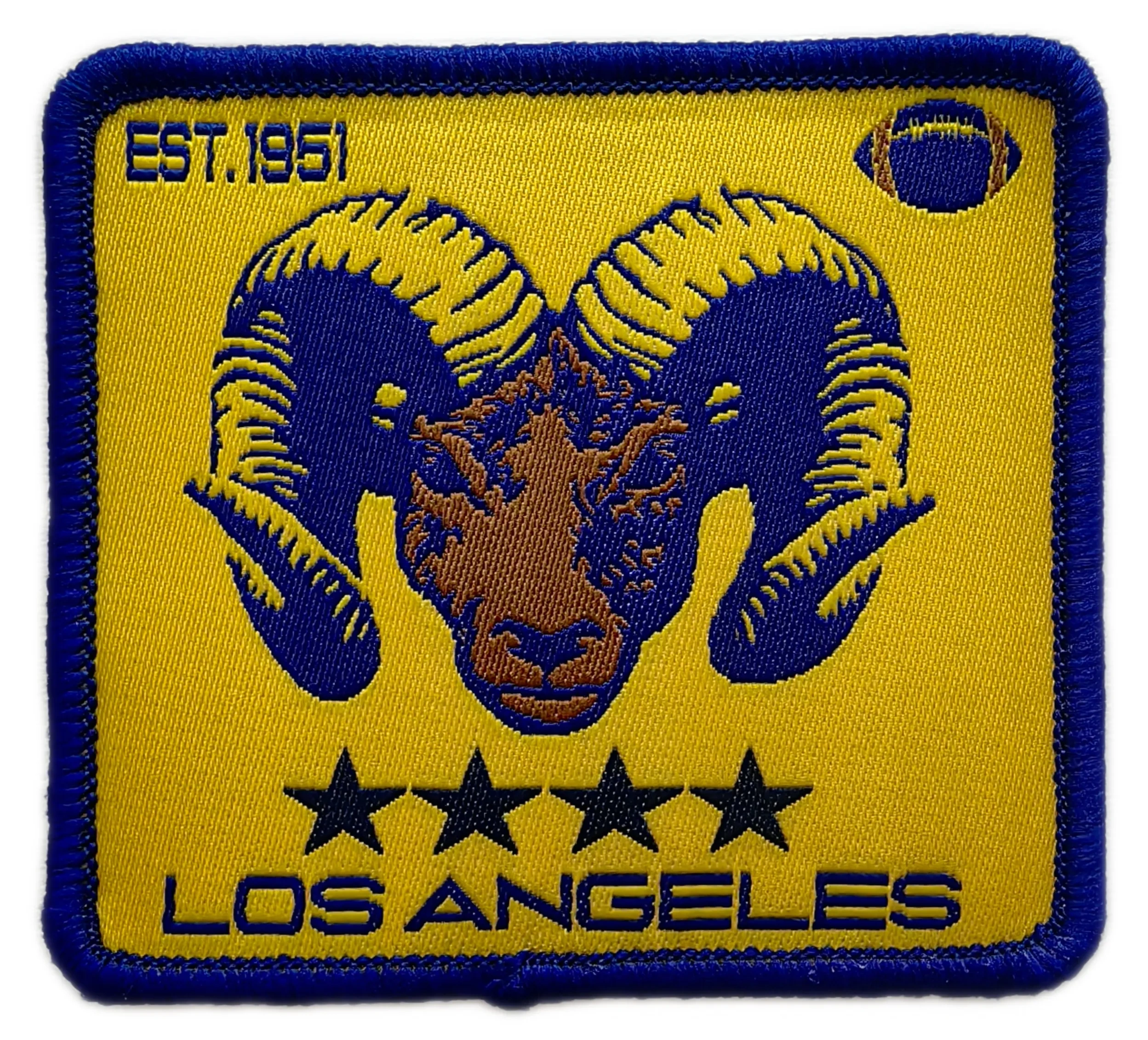 Los Angeles Rams Vintage Logo Woven Patch (2.6" x 2.35")-Front Side
