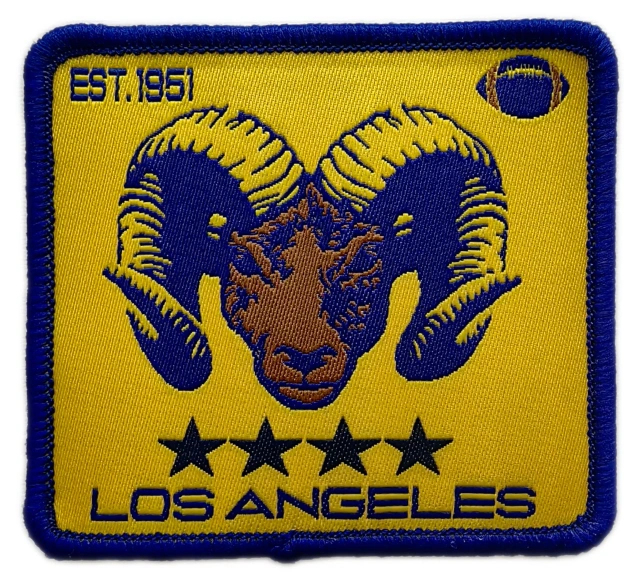 Los Angeles Rams Vintage Logo Woven Patch (2.6" x 2.35")-Front Side