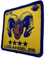 Los Angeles Rams Vintage Logo Woven Patch (2.6" x 2.35")-Right Side