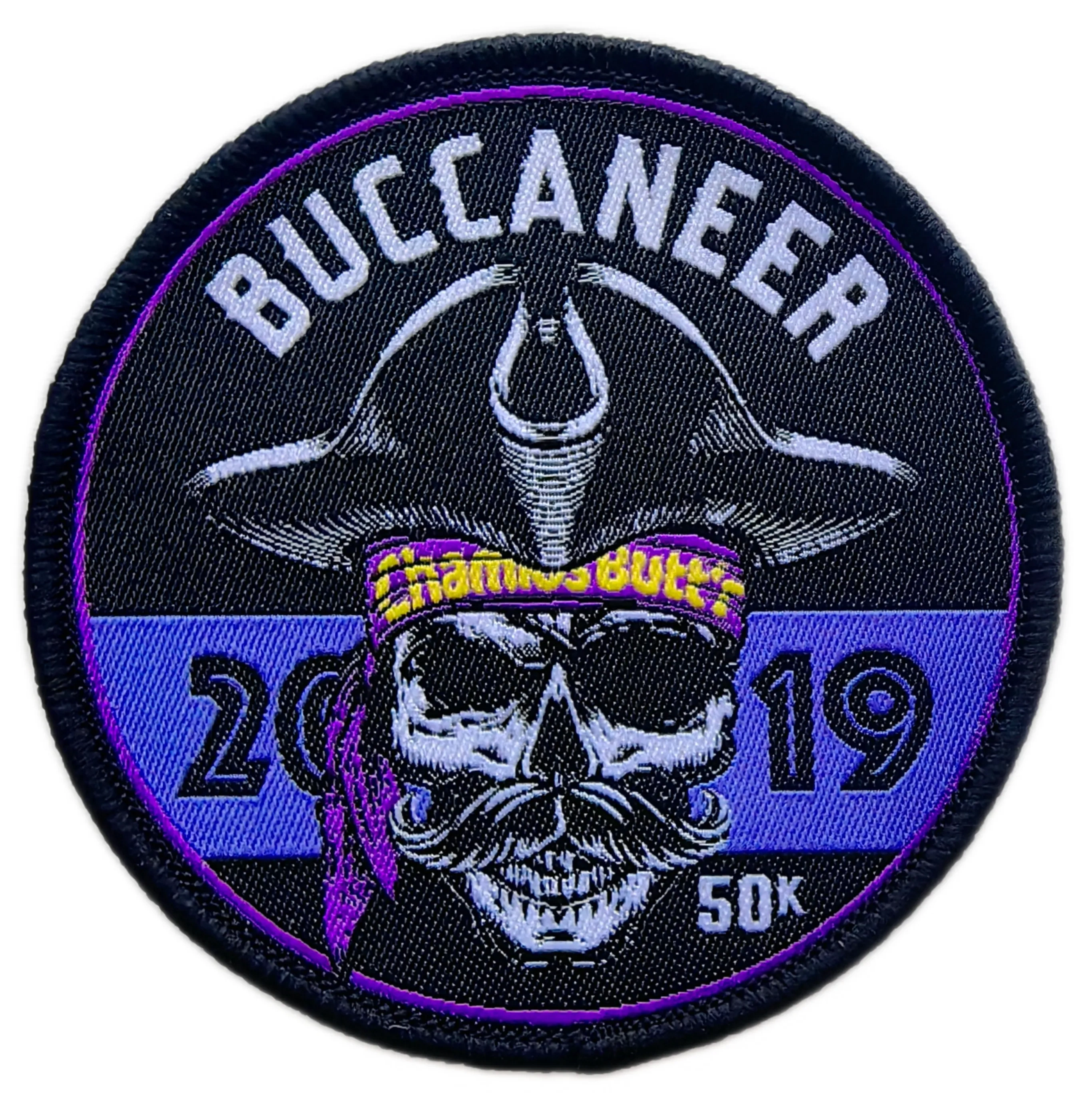 Buccaneer 2019 50K Race Commemorative Woven Patch (3" x 3")-Front Side