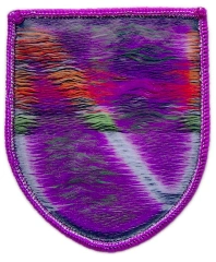 GHK (Glasgow High Kelvinside) Sports Club Woven Patch (2.25" x 2.7", Iron-On)-Back Side