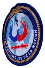 "Les Sentinelles de la Nation" Association Morale Patch (3.1" x 3.3", Hook Velcro)-Right Side