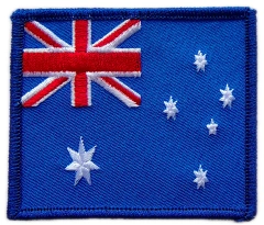 Australian National Flag Embroidered Patch (2.8" x 2.4", Iron-On)-Front Side
