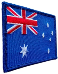 Australian National Flag Embroidered Patch (2.8" x 2.4", Iron-On)-Left Side
