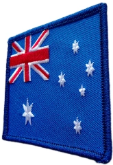 Australian National Flag Embroidered Patch (2.8" x 2.4", Iron-On)-Right Side