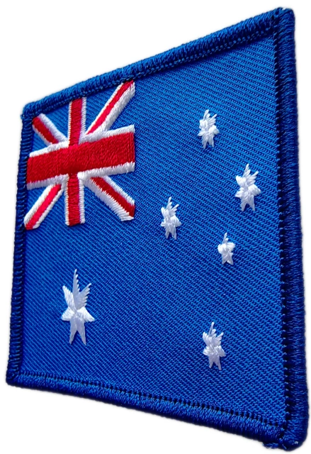 Australian National Flag Embroidered Patch (2.8" x 2.4", Iron-On)-Right Side
