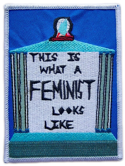 "This Is What A Feminist Looks Like" Slogan Embroidered Patch (3" x 4")-Front Side