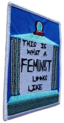 "This Is What A Feminist Looks Like" Slogan Embroidered Patch (3" x 4")-Left Side
