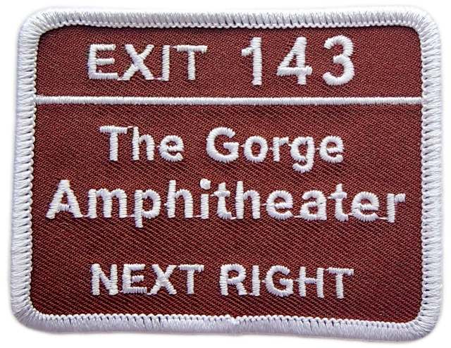 The Gorge Amphitheater Exit 143 Highway Sign Embroidered Patch-Front Side